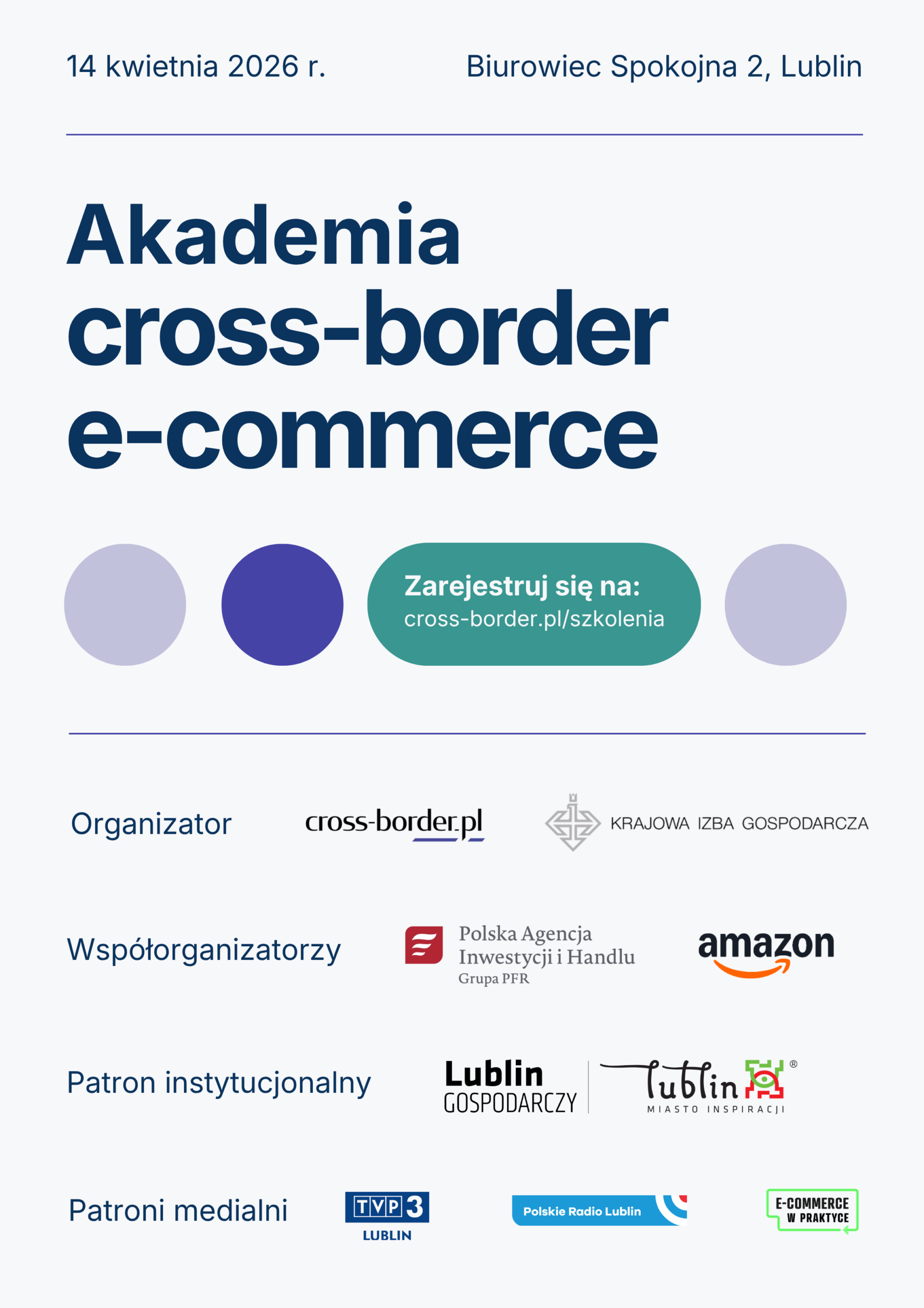 Akademia cross-border e-commerce – Lublin 7 Plakat Lubin partnerzy scaled