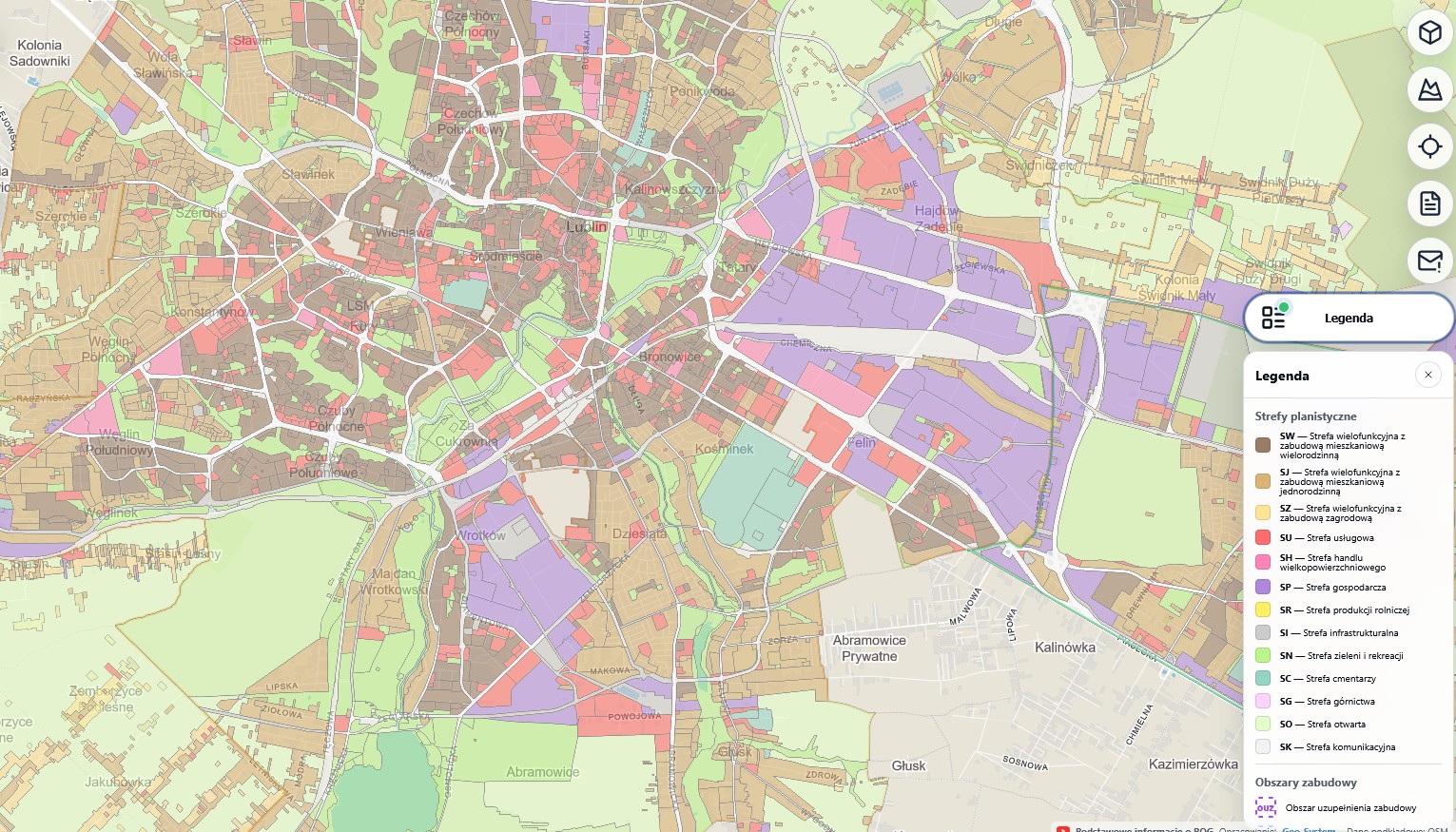 Jak będzie rozwijał się Lublin? Rozpoczynają się konsultacje ważnego dokumentu 3 Projekt planu ogólnego Lublina_źródło rejestrplanowogolnych.pl.jpg