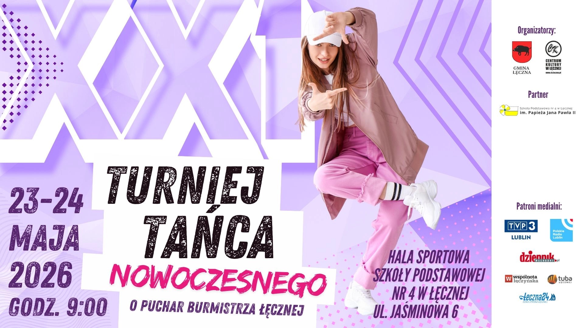 XXI edycja Turnieju Tańca Nowoczesnego o Puchar Burmistrza Łęcznej 7 baner