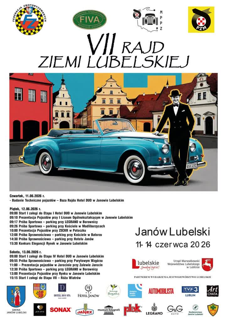 Klasyki motoryzacji wracają na trasy. Rusza VII Rajd Ziemi Lubelskiej 2 721110501_1608875754390655_6610526196522614643_n.jpg