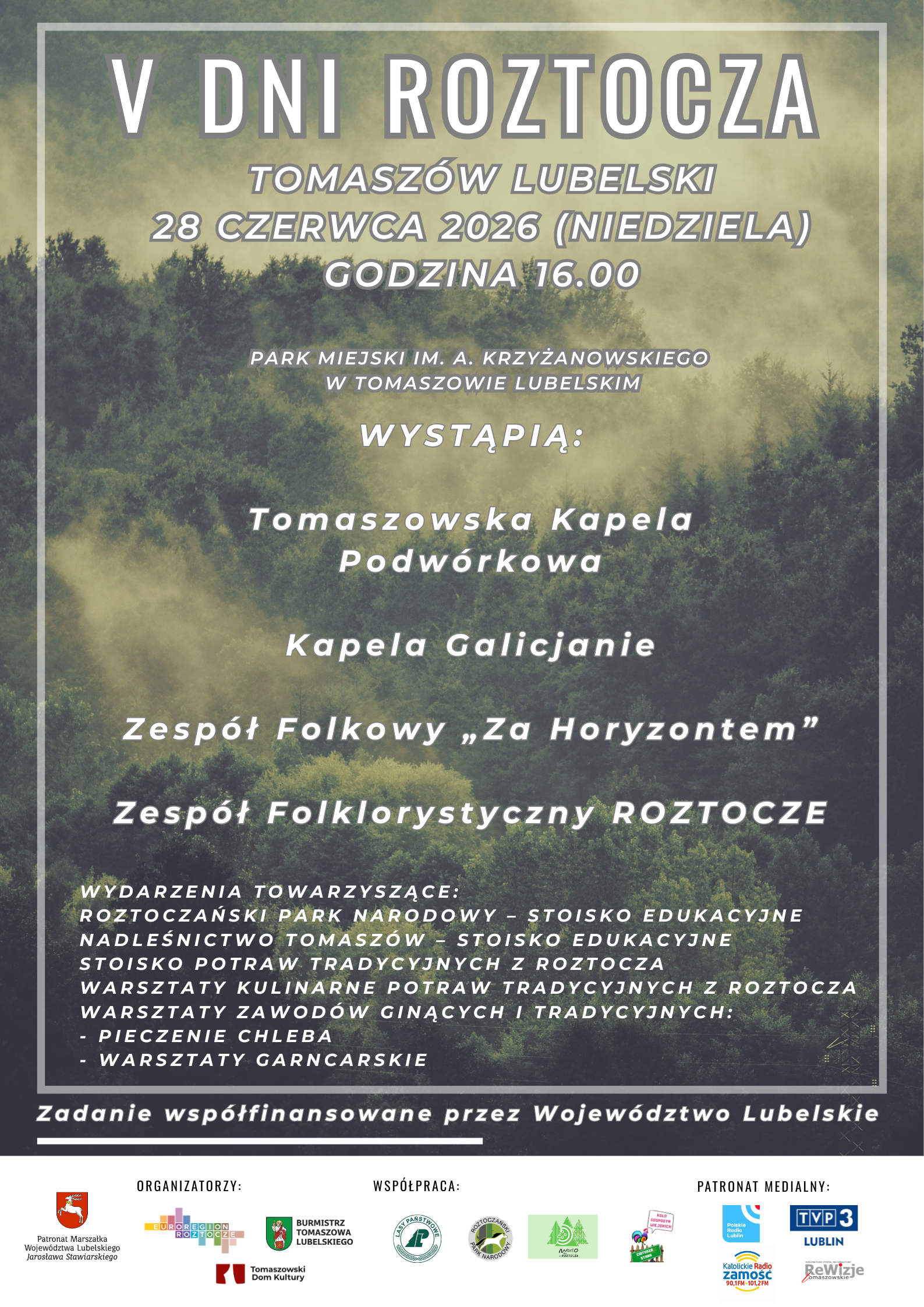 V Dni Roztocza 7 Plakat Festiwal Kultury i Tradycji Roztocze 2026
