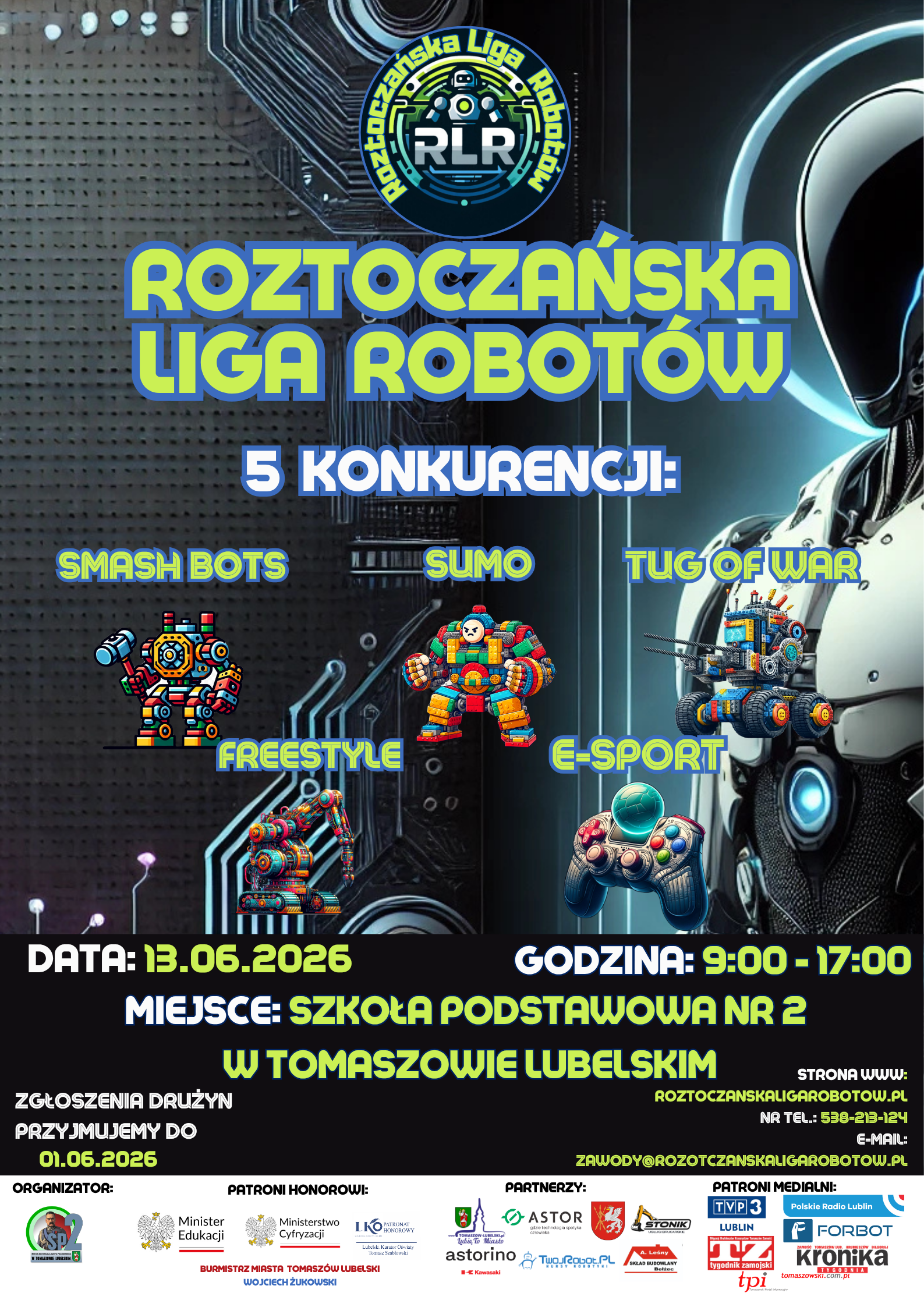 Plakat Roztoczanska Liga Robotow 2026 2 1