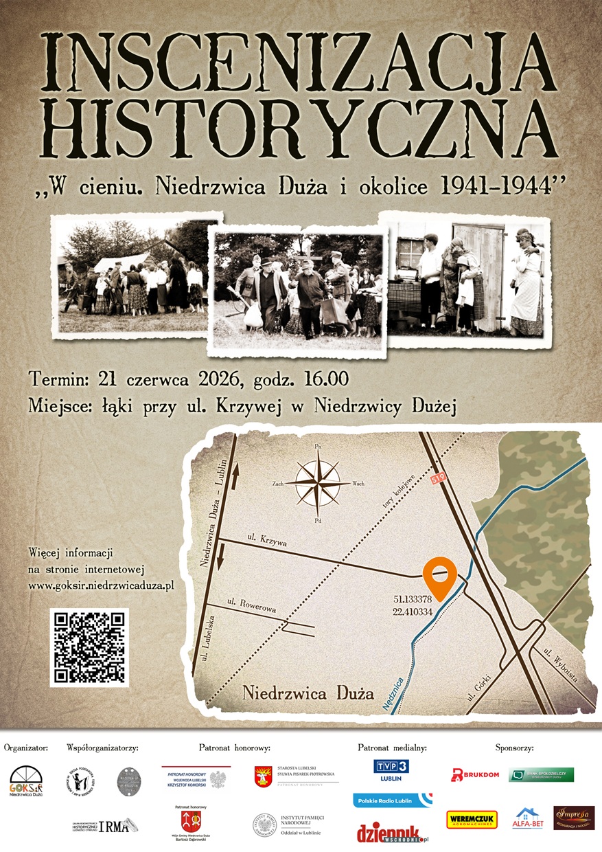 Inscenizacja historyczna "W cieniu. Niedrzwica Duża i okolice 1941-1944" 7 Plakat inscenizacja