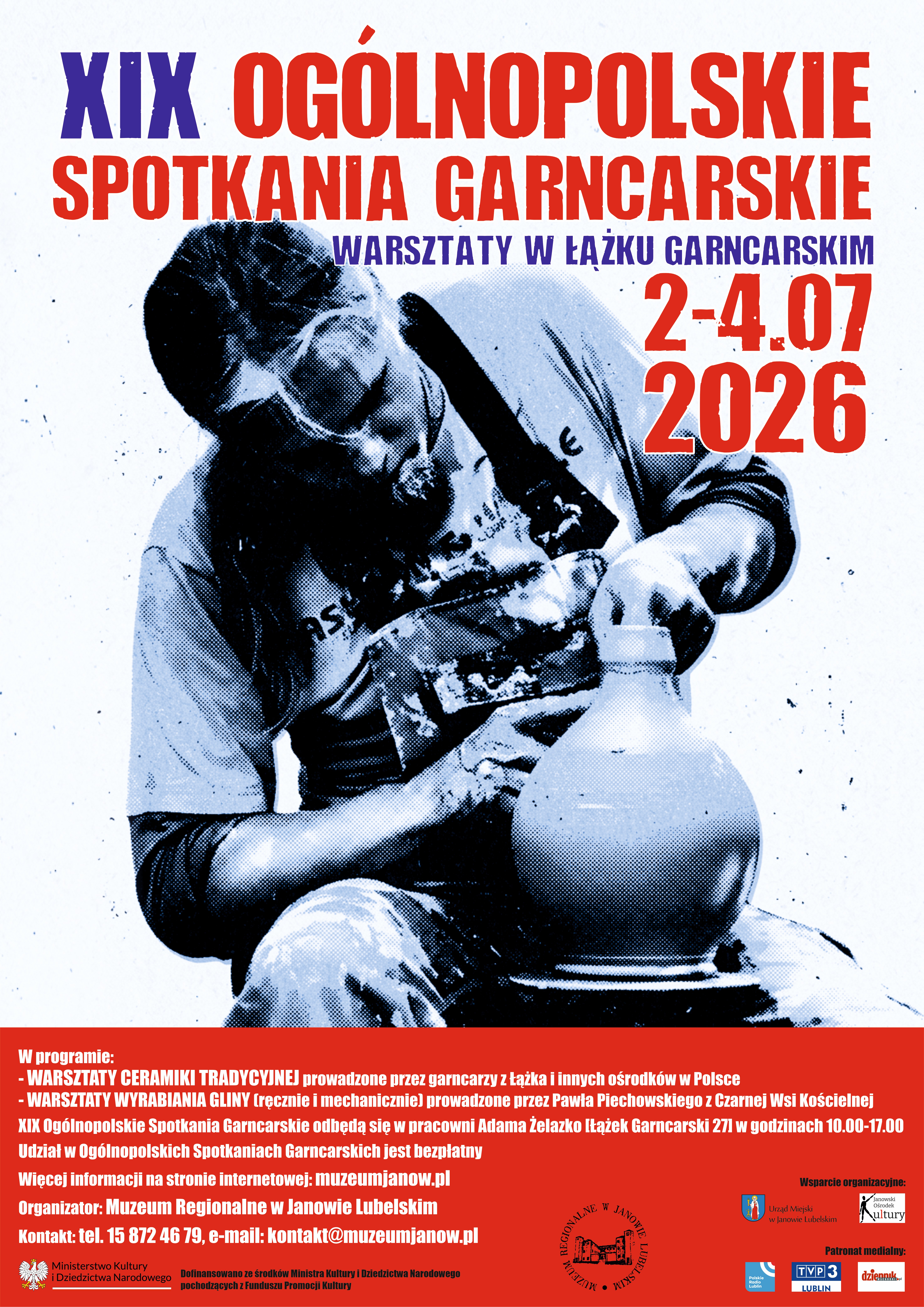 XIX Ogólnopolskie Spotkania Garncarskie w Łążku Garncarskim 7 osg2026.plakat.m