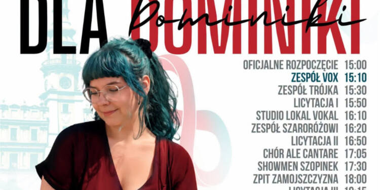 Zagrają dla 17-letniej Dominiki. Charytatywny koncert na Rynku Wielkim w Zamościu 1 EAttachments96522125eee2749589aa4ddbc6cb2823f7d8192 xl