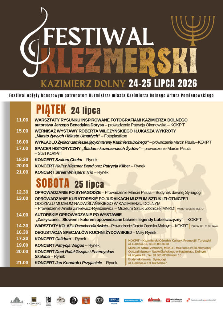 Klezmerzy w Kazimierzu Dolnym. Dwa dni z festiwalem 2 Festiwal klezmarski 1.png