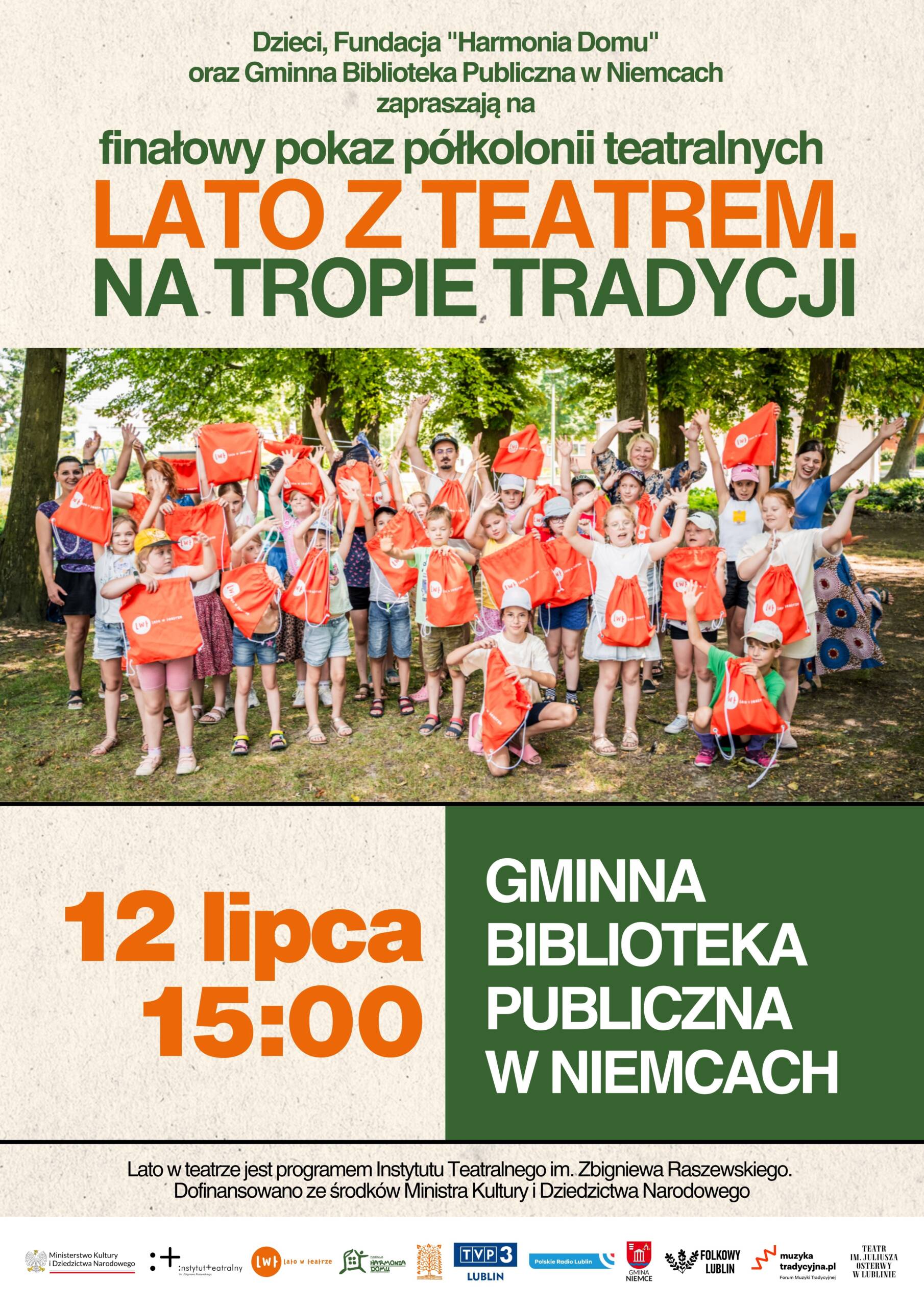 „Lato z teatrem. Na tropie tradycji” - pokaz finałowy 7 FAfisz undacja Harmonia Domu Lato w teatrze scaled