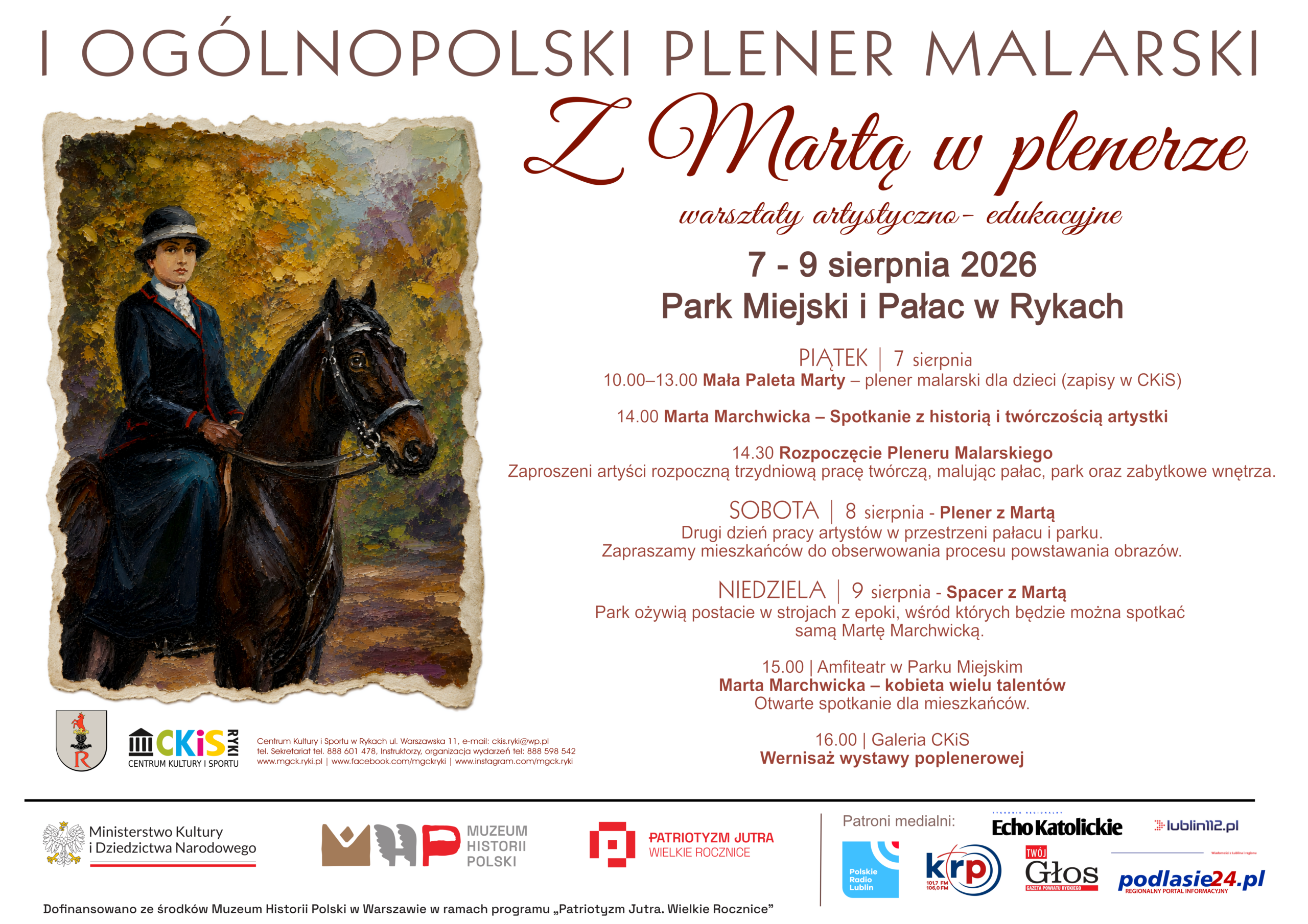 I Ogólnopolski Plener Malarski w Rykach 7 Z Marta w Plenerze Plakat scaled