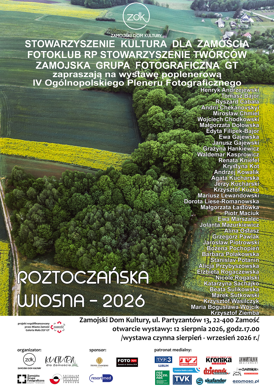 IV Ogólnopolski Plener Fotograficzny "ROZTOCZAŃSKA WIOSNA-2026" - wystawa poplenerowa 7 plakat r wiosna ZDK.zm