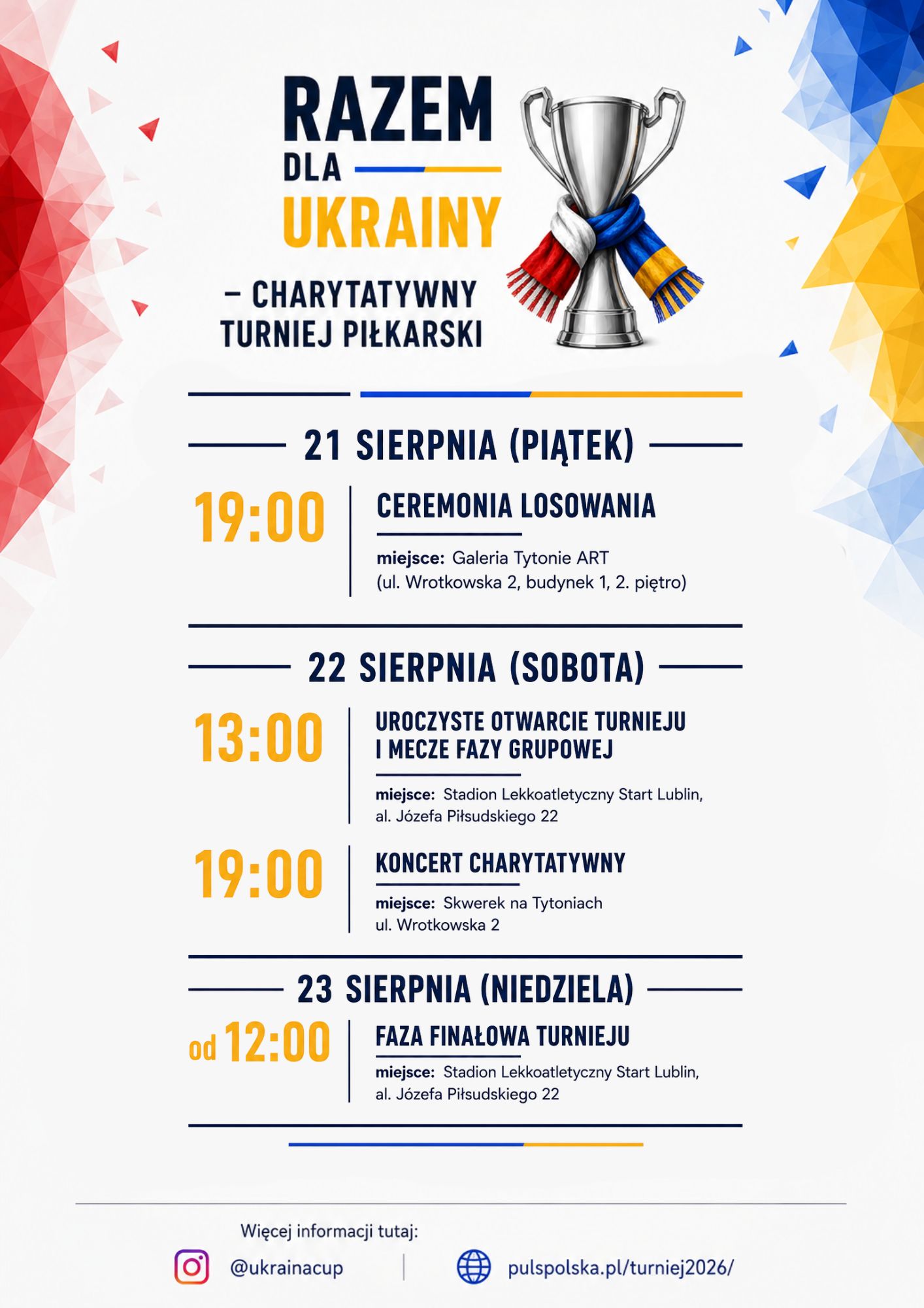 Razem zagrają dla Ukrainy. Charytatywny turniej w Lublinie 2 program.jpg