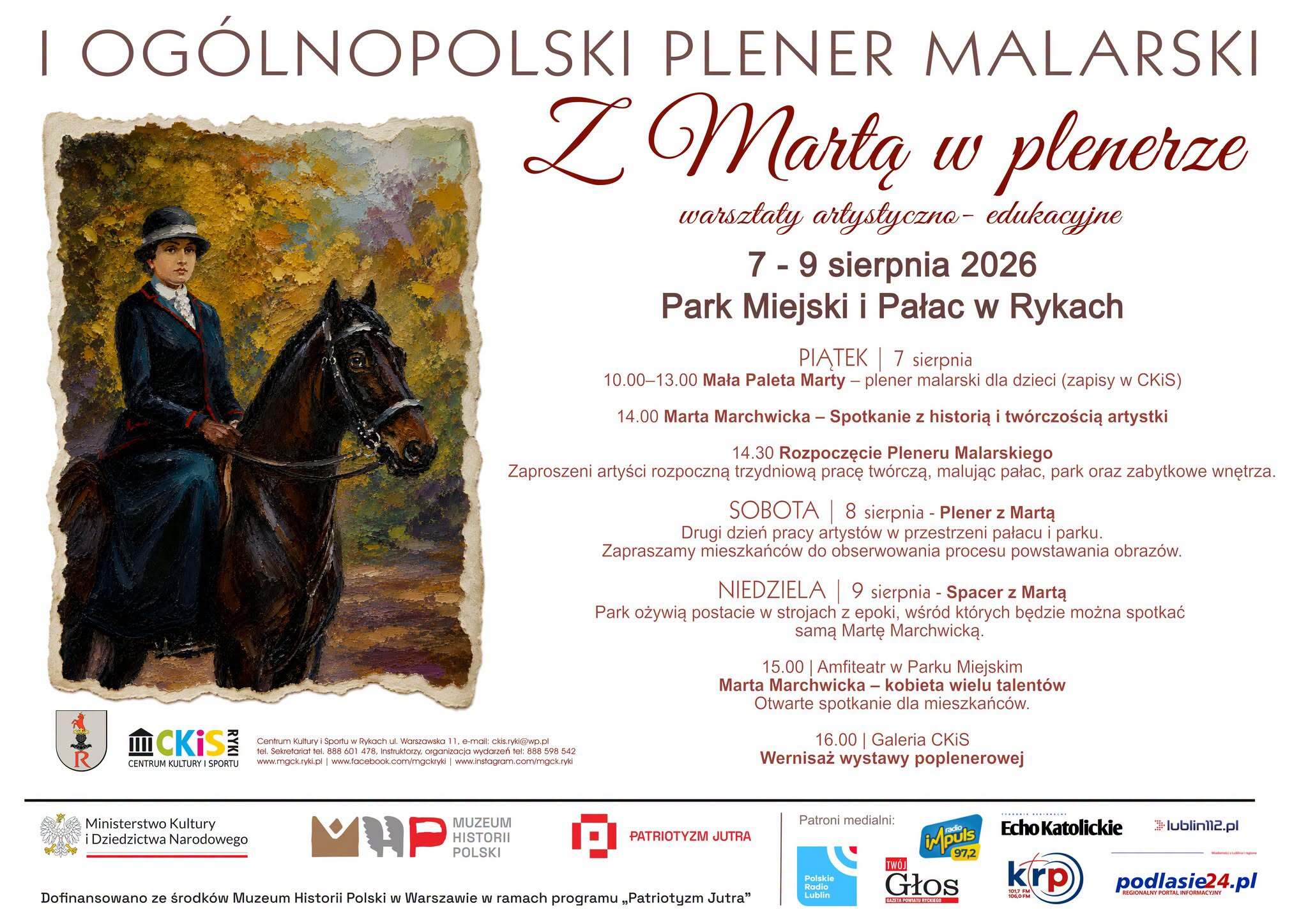 I Ogólnopolski Plener Malarski w Rykach 7 Patriotyzm Jutro plakat 31 07
