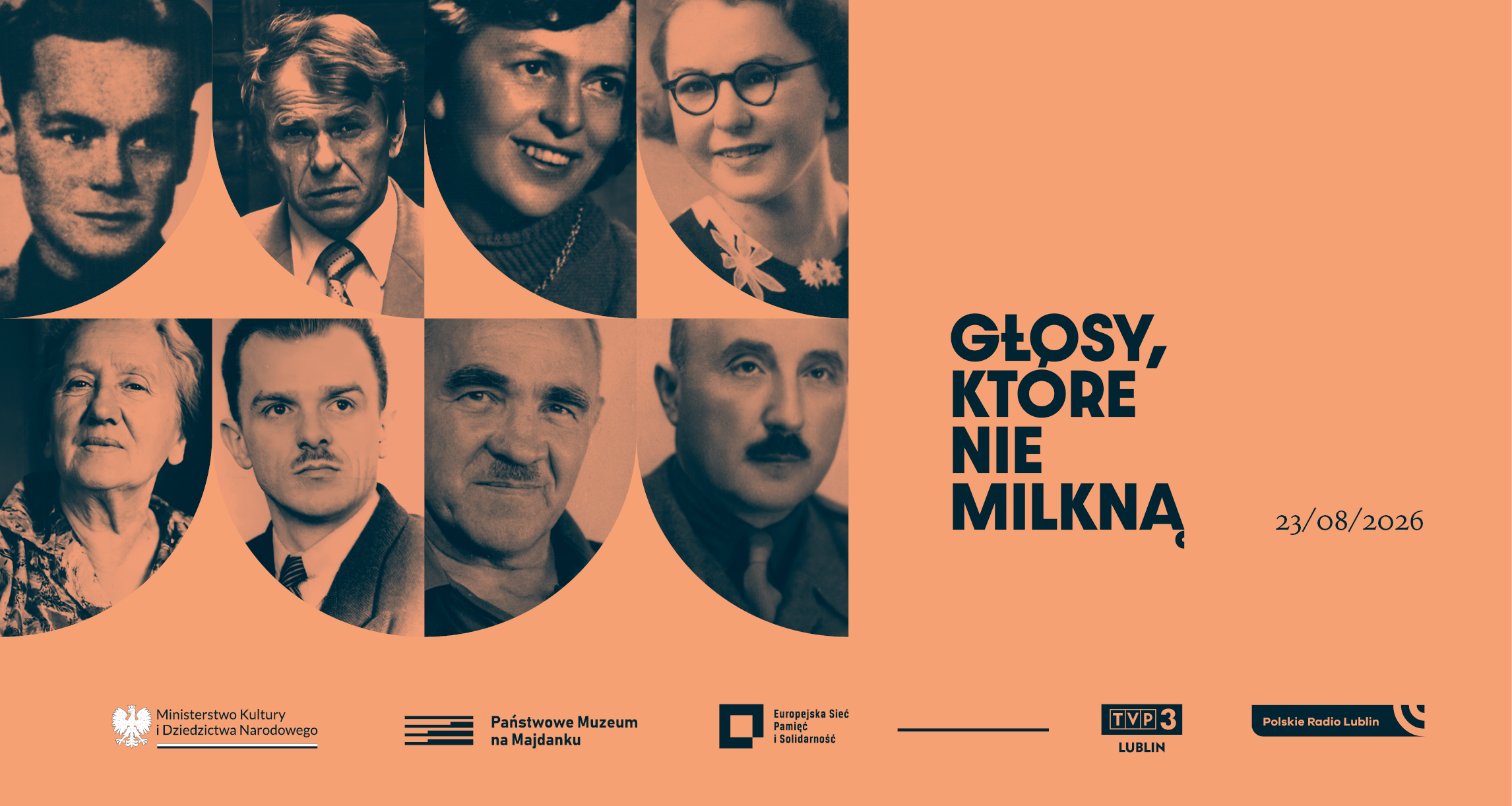 Wystawa "Głosy, które nie milkną" 7 Wystawa GLOSY KNM baner poziom loga