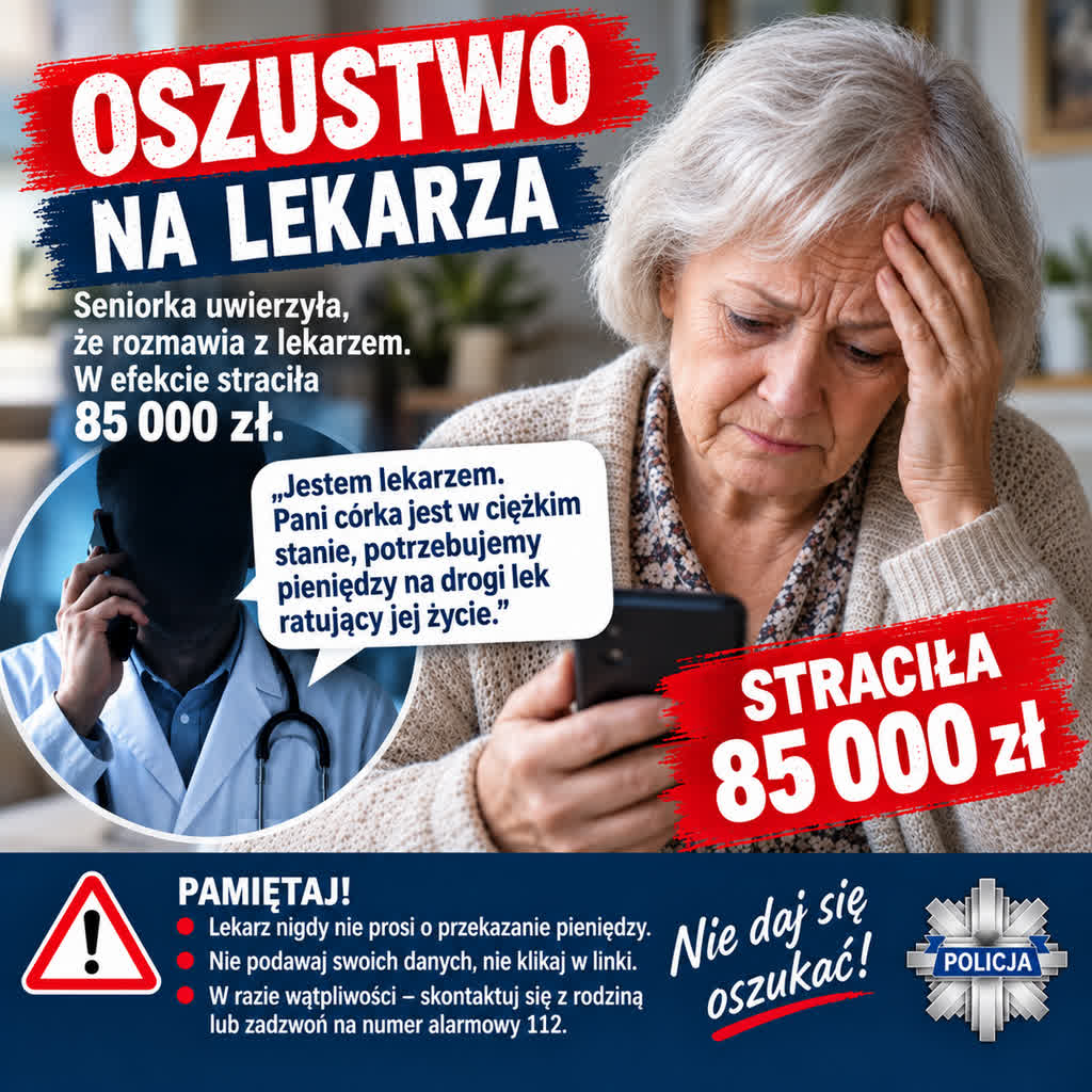Seniorka ofiarą oszustów. Uwierzyła w chorobę córki 2 359-297895.png