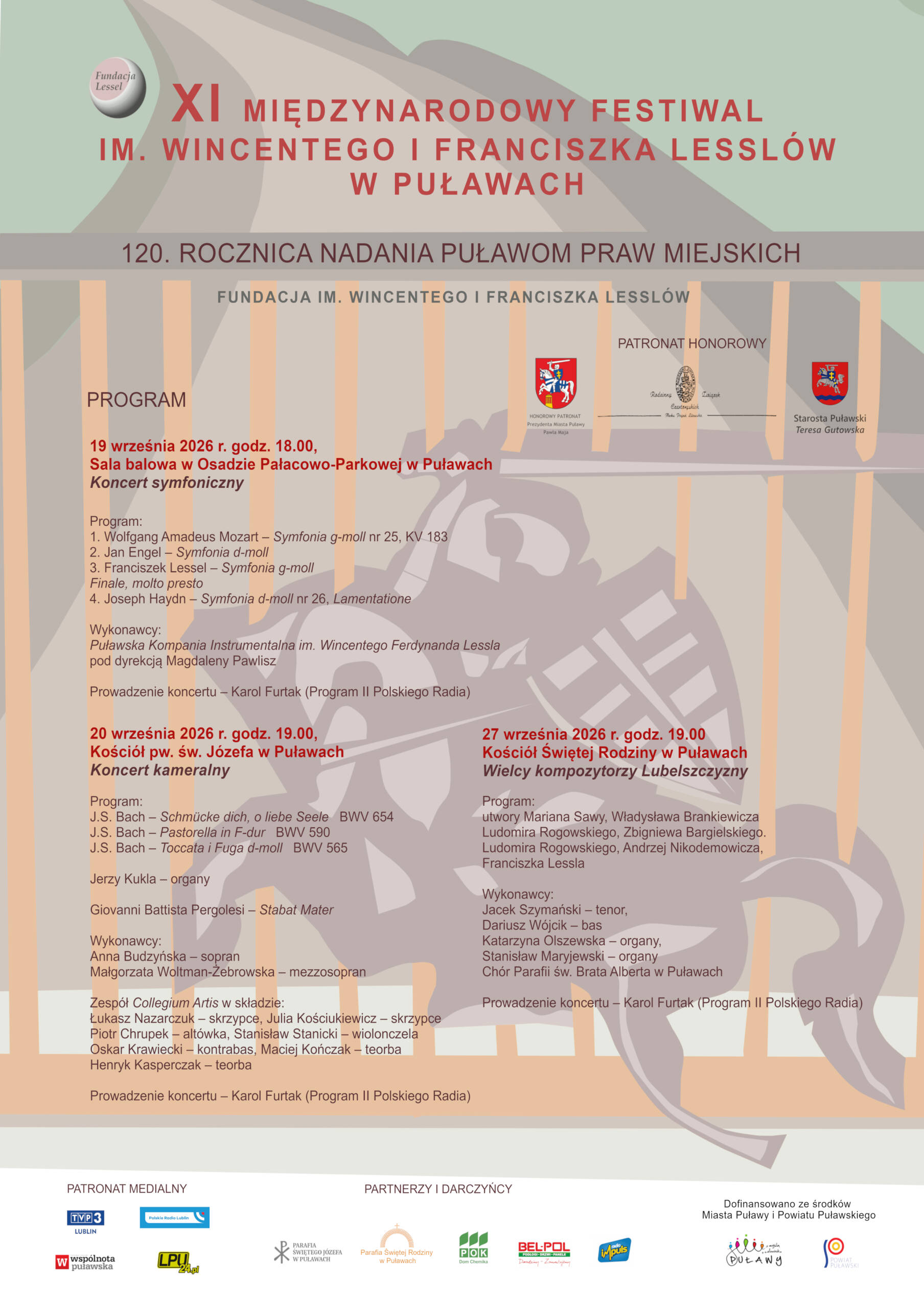 XI Międzynarodowy Festiwal im. Wincentego i Franciszka Lesslów w Puławach 7 plakat r 2026 scaled